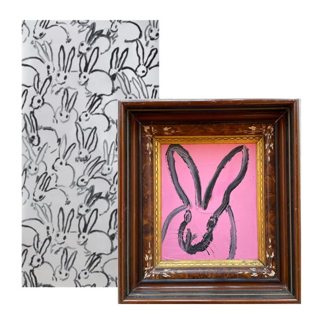 Hunt Slonem Bunnies deals Framed Wallpaper